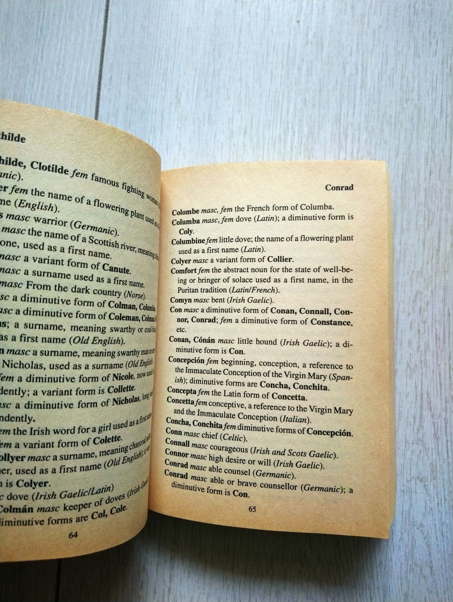 Книга Dictionary of First Names на английській мові
