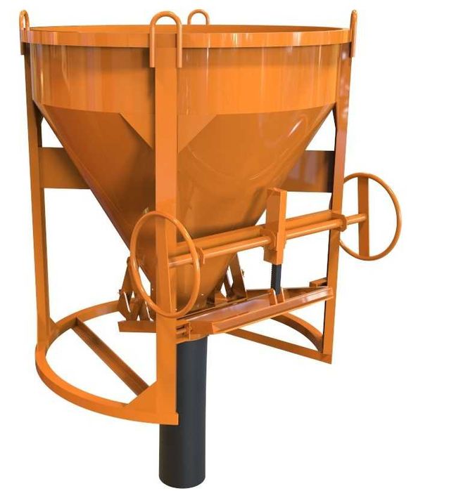 Pojemnik Zbiornik dźwigowy do betonu ZB 1000L Prosty Rękaw Kubeł Bomba