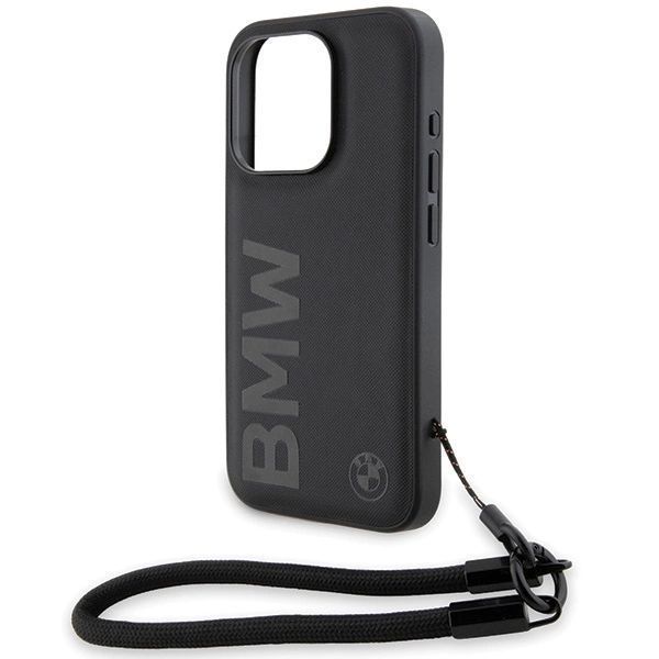 Etui Bmw Signature Leather Wordmark Cord Na Iphone 15 Pro Max - Czarne
