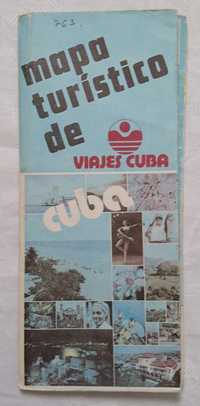 Kuba Hawana mapa turystyczna lata 70-te