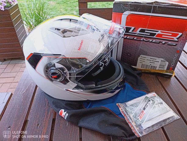 Kask szczękowy motocyklowy Ls2 ff370 ff325 strobe M nowy schuberth