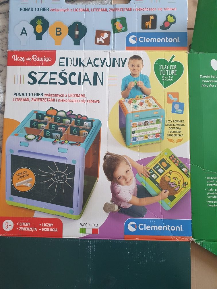 Edukacyjny sześcian stolik 3+