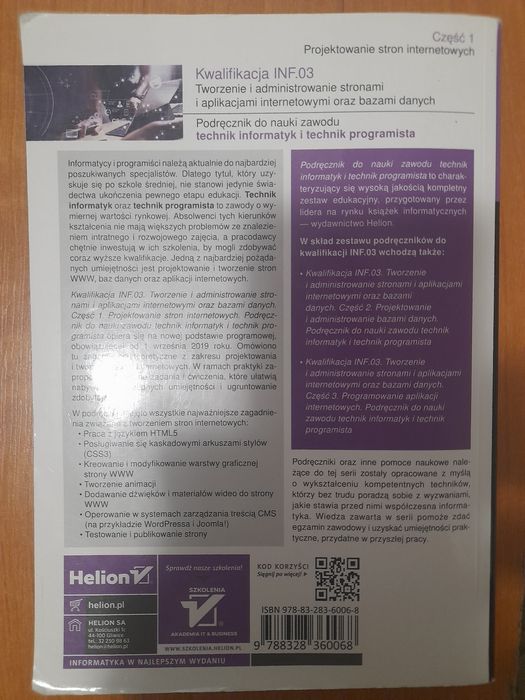 Kwalifikacja INF.03 Projektowanie stron internetowych