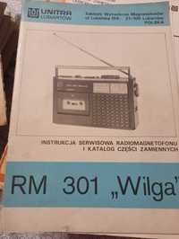 RM 301 Wilga instrukcja serwisową radio magnetofonu