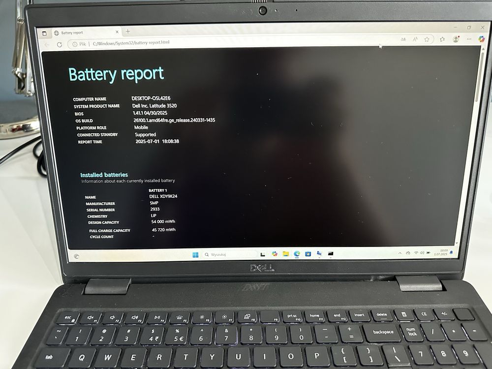 Laptop Dell Latitude 3520 Full HD win 11 pro 15,6”  i5 16GB/256GB