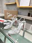 Srebrne szpilki Christian Louboutin