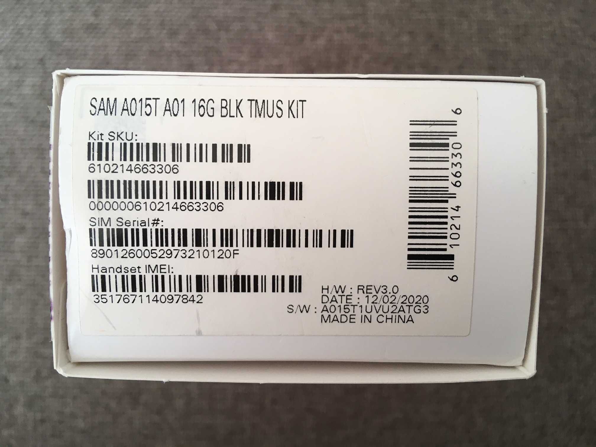 Смартфон Samsung A015T (Galaxy A01 2/16Gb) новый
