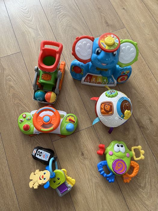 Zabawki dla niemowląt 6 msc + , mega zestaw Fisher Price itp