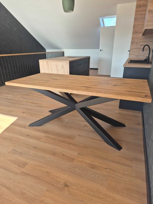 Stół dębowy loft lite drewno pająk