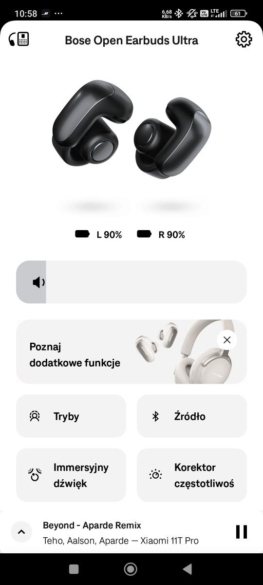 Oryginalne Bose Open Earbuds Ultra Słuchawki bezprzewodowe
