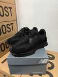 Кроссовки New Balance 327 full black / Нью беленс 327 черные 38 39