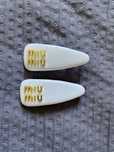 Spinki biale do wlosow miu miu