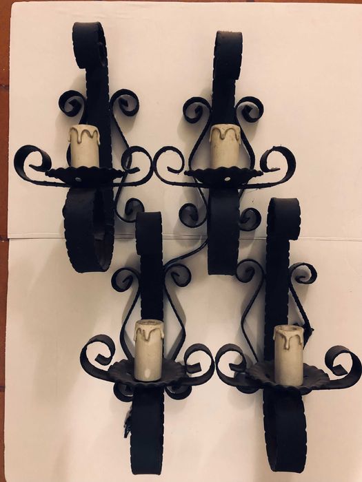 Candeeiros em ferro forjado (8 unidades)