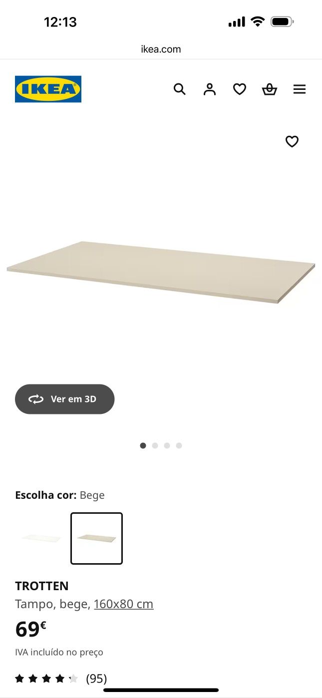 Tampos secretária IKEA 160x80cm