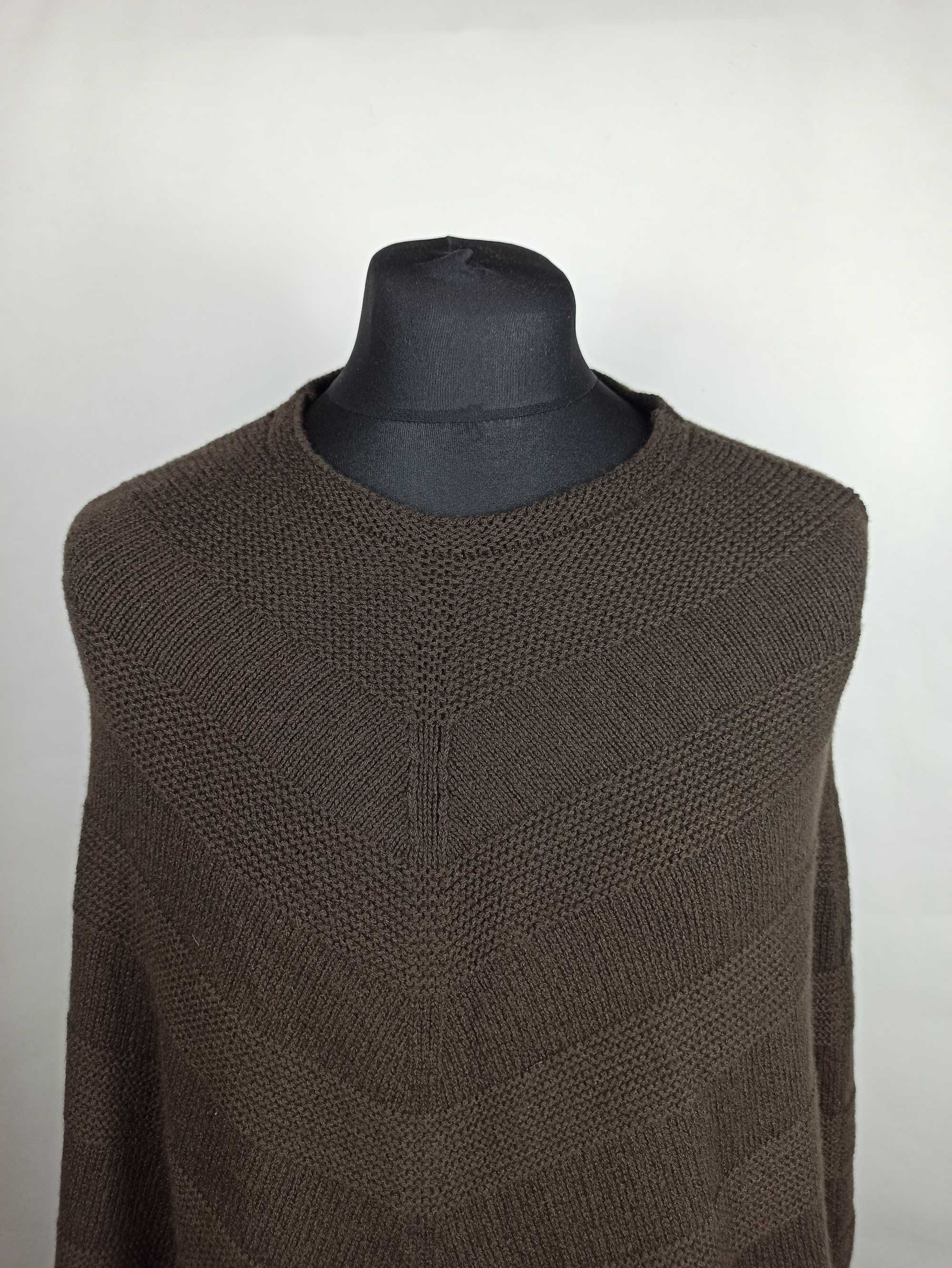Loro Piana damskie brązowe poncho 100% kaszmir