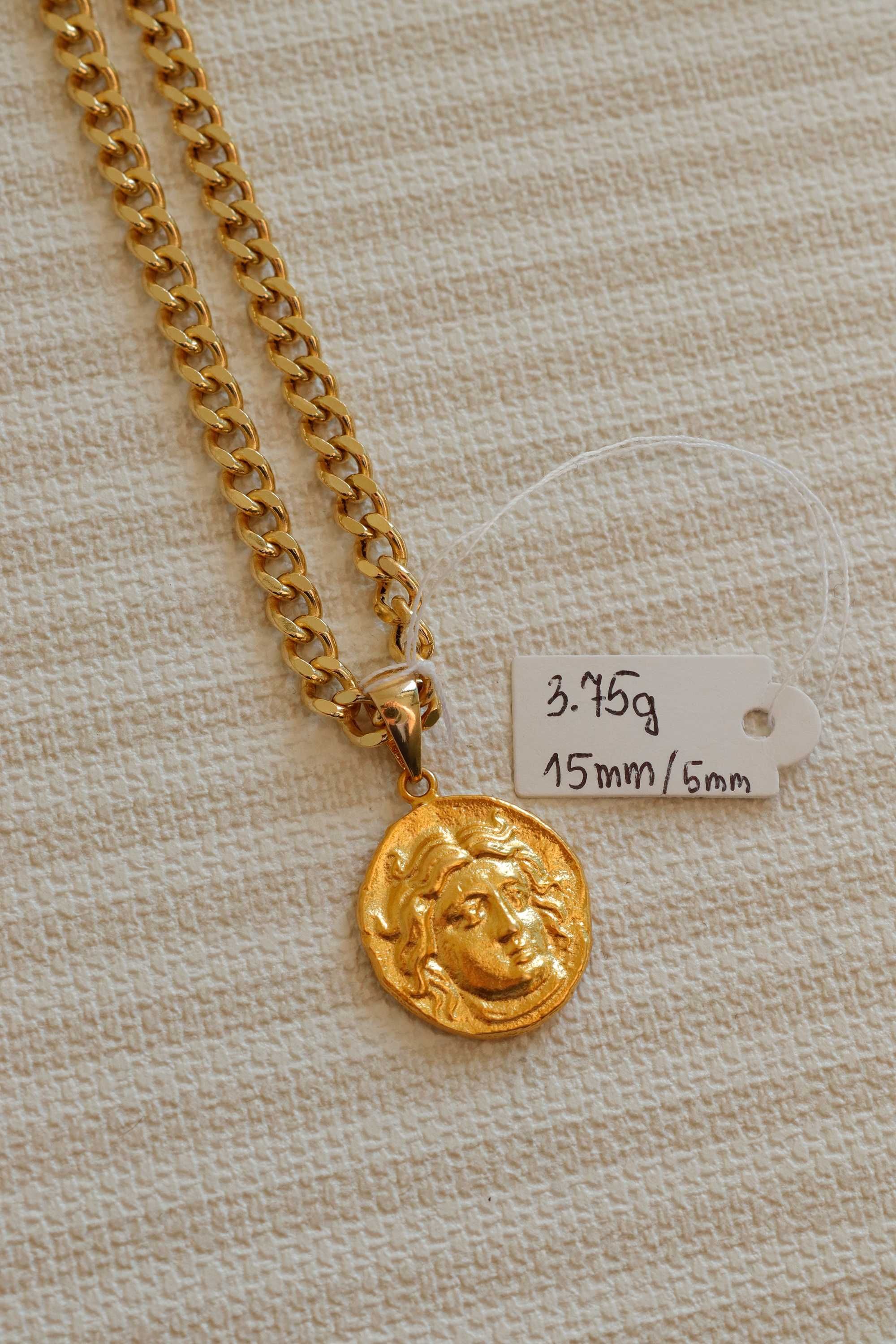 Złoty łańcuszek męski PANCERKA 8,05g 585 50cm 4mm