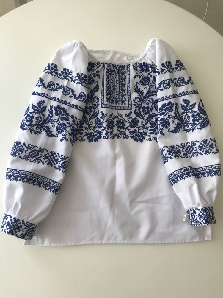 Вишиванка для дівчинки вишитая блуза 7-8 років
