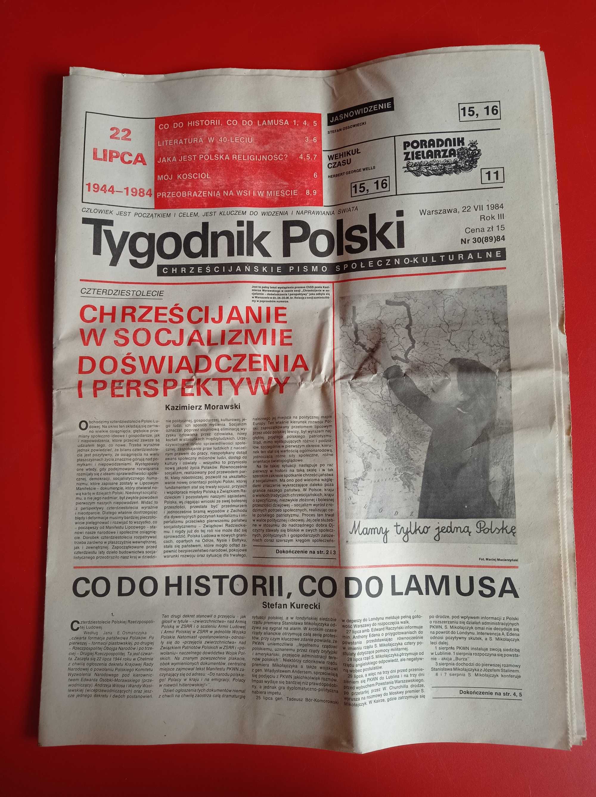 Tygodnik Polski, nr 30/1984, 22 lipca 1984