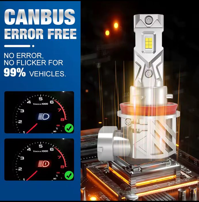 Пара Led ламп з цоколем H8