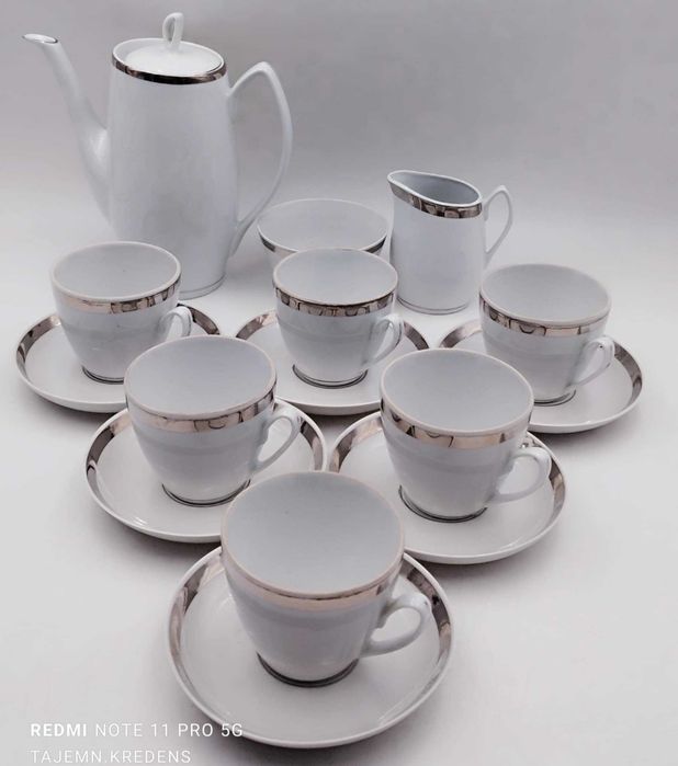 Serwis kawowy Aldona Chodzież platyna 180ml