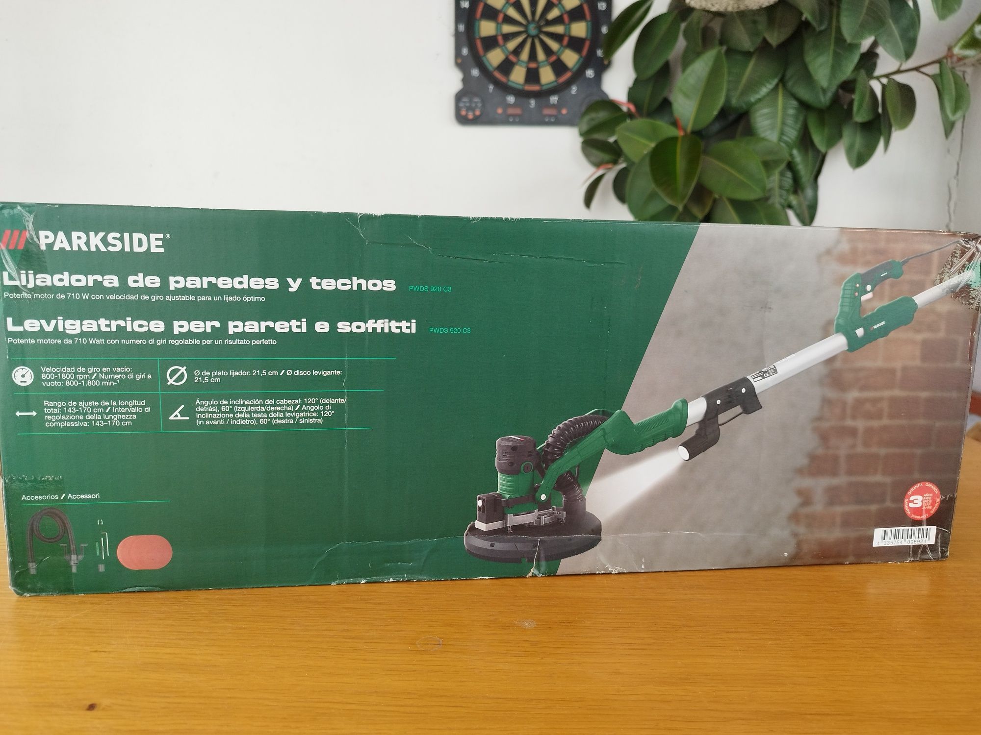 Lixadora de paredes e tectos Parkside NOVA