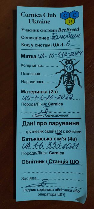 Продам бджолопакети  карніка та бакфаст