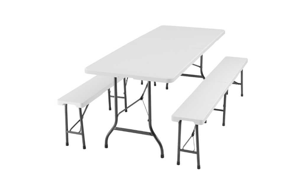 Conjunto de Campismo Dobrável, Branco (SELADO, NOVO)