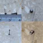 Unisex push in Labret 5 mm Titanium 20 G piercing