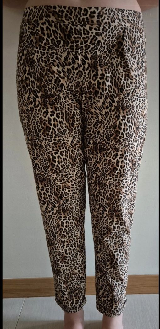 Spodnie Tezenis M wiskoza cętki panterka Animalier