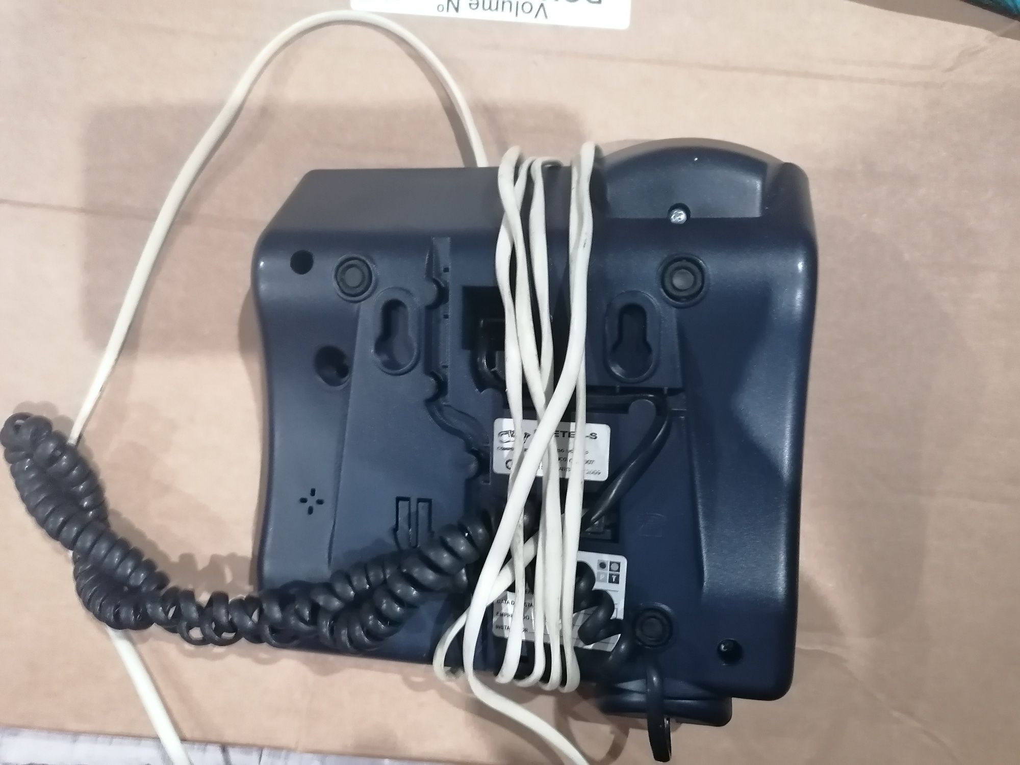 Telefone fixo PT USETEL-S de linha com botões azul marinho