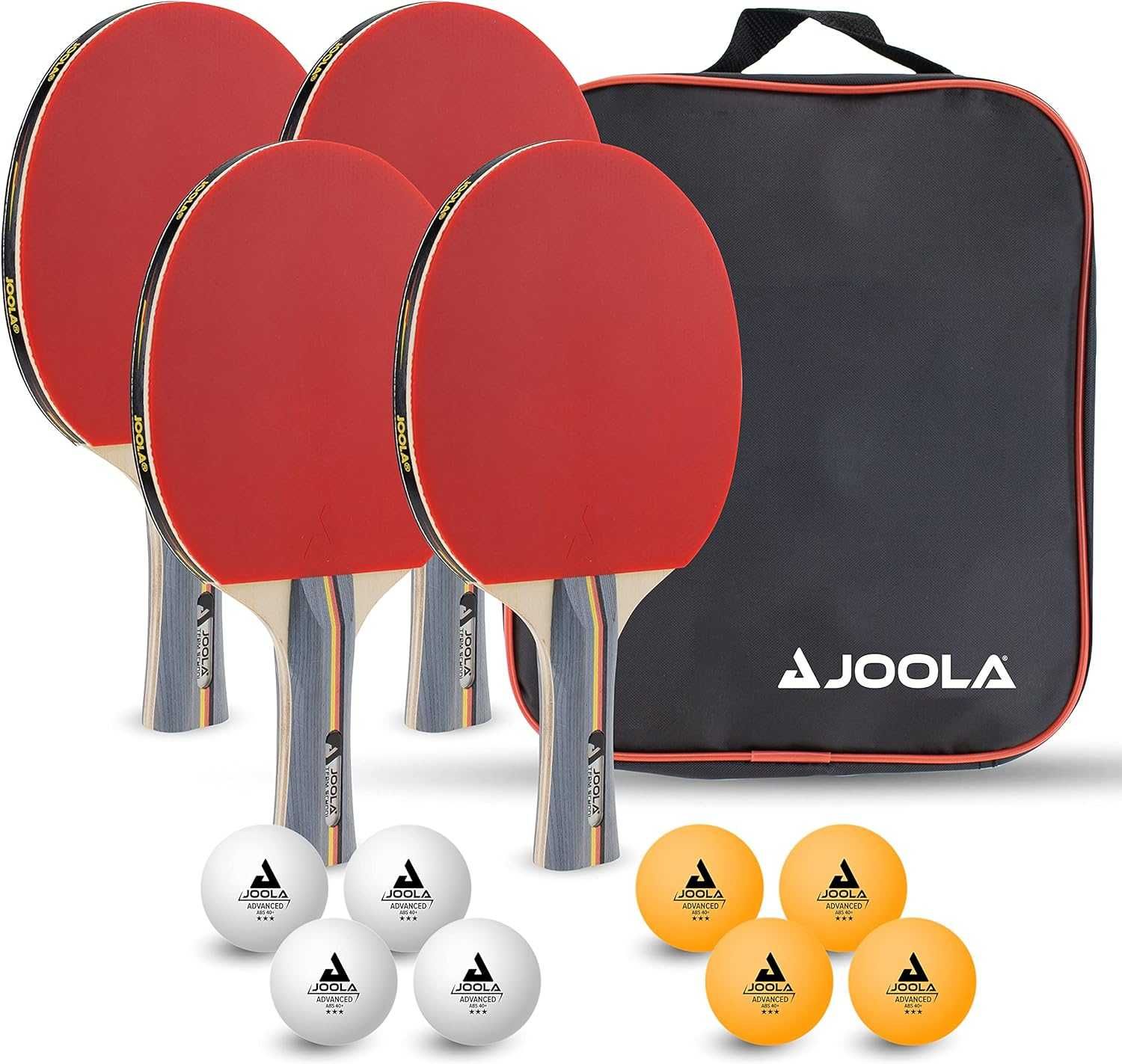 4 Raquetas Ping Pong + 8 bolas + bolsa - NOVO