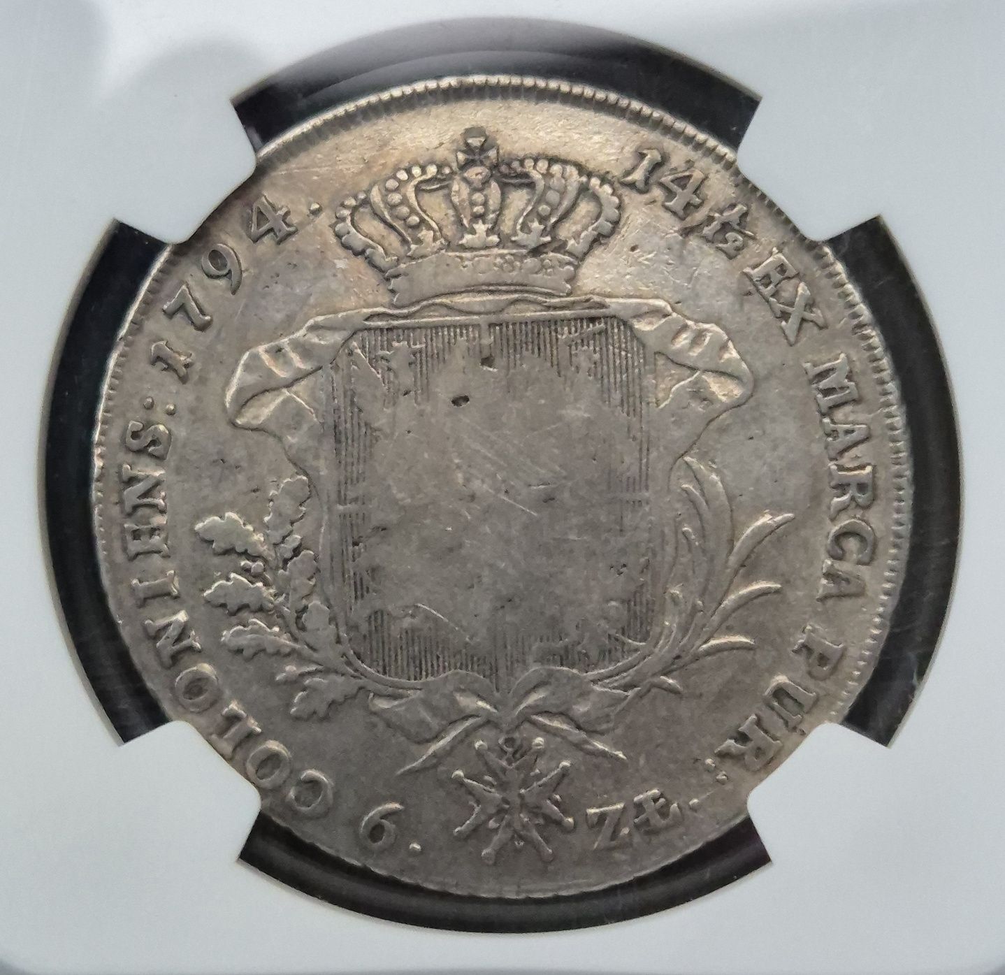 Talar SAP Poniatowski 1794 - 6 złotych - grading NGC