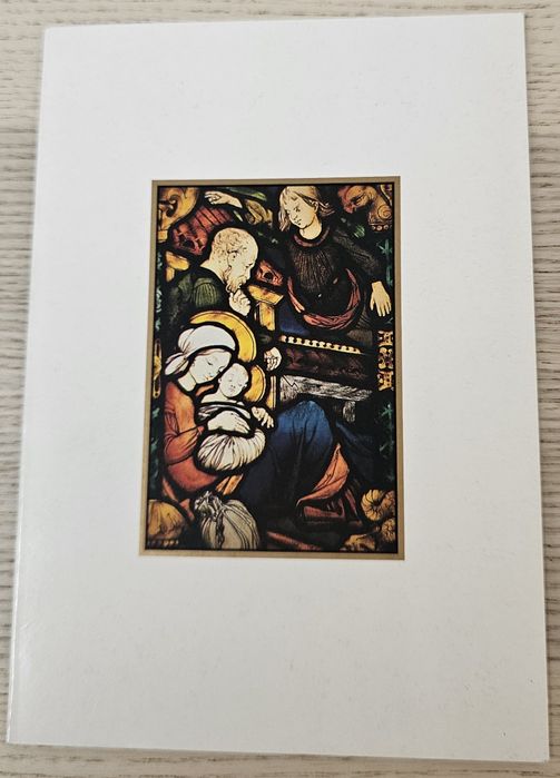 Pocztówka karnet Boże Narodzenie Mehoffer witraż