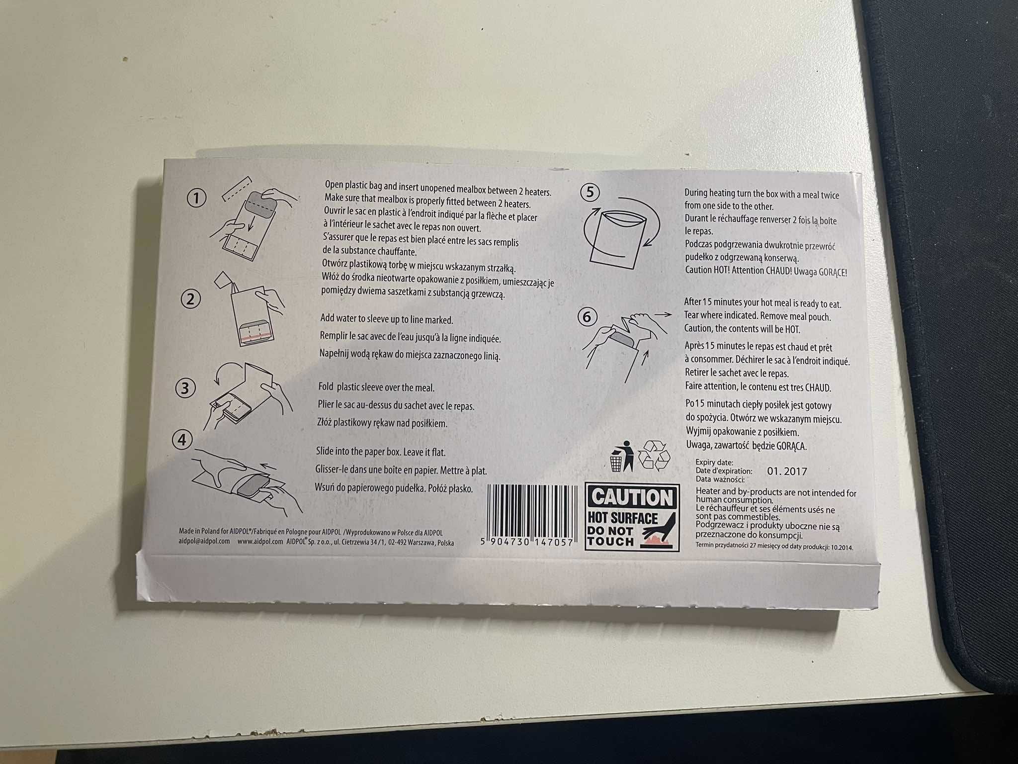 Zestaw 6 sztuk Bezpłomiennych Podgrzewaczy Chemicznych Dań Posiłkowych
