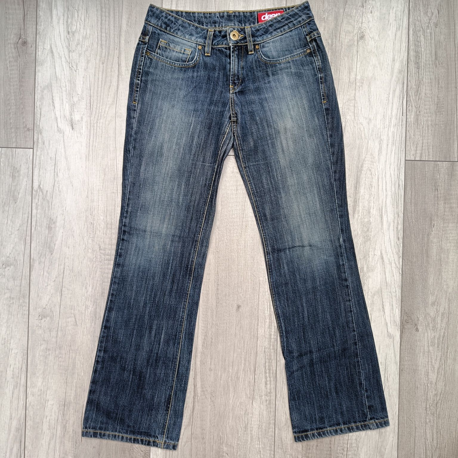 Niebieskie spodnie jeansowe damskie, dżinsy Deep, rozm. 38 / M [29/32]