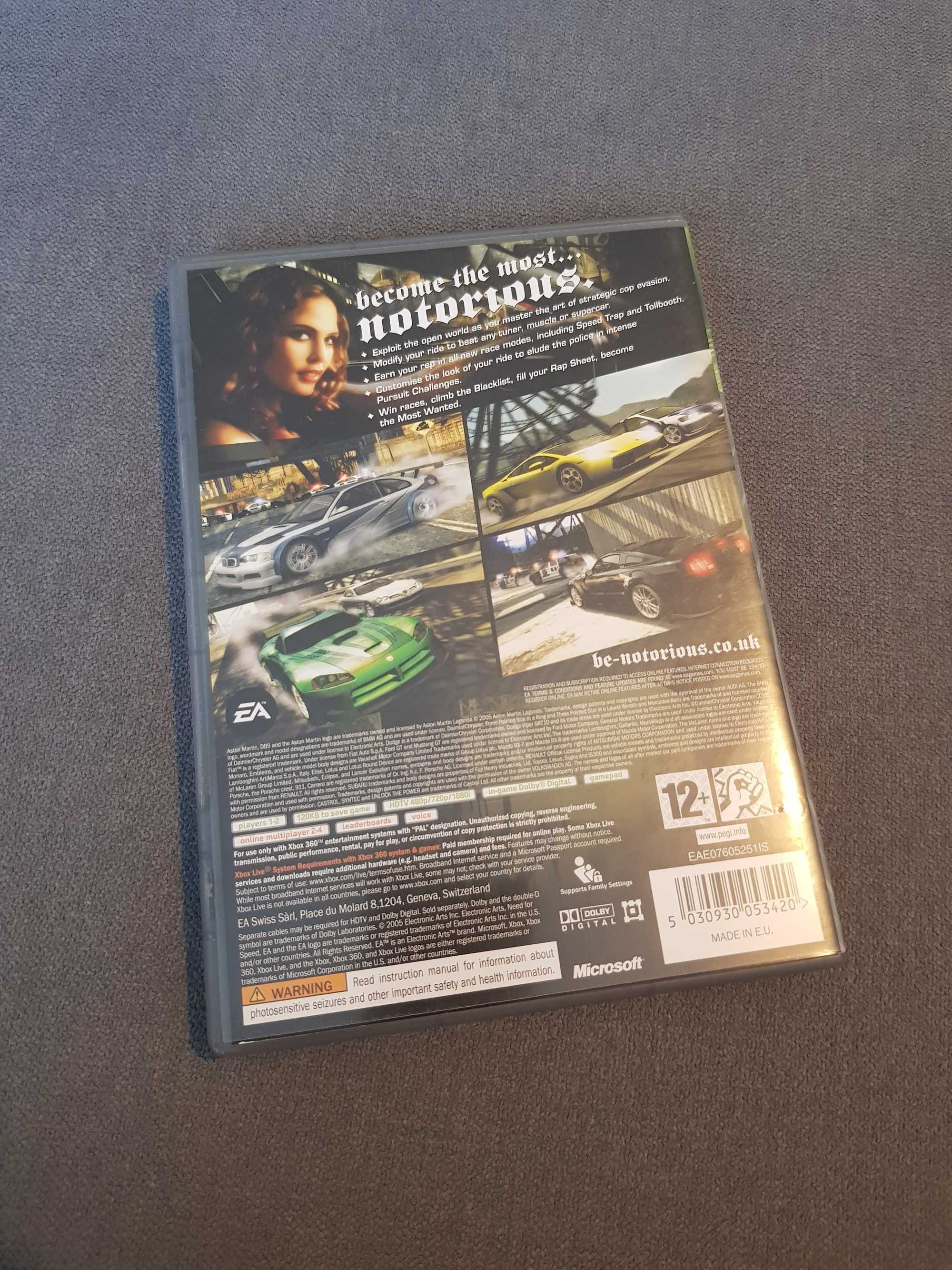 NFS Most Wanted Xbox 360 Angielska wersja!