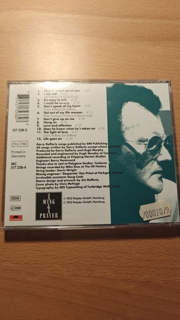 Gerry Rafferty On a wing & payer CD