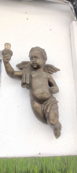 Anjo dourado candeeiro