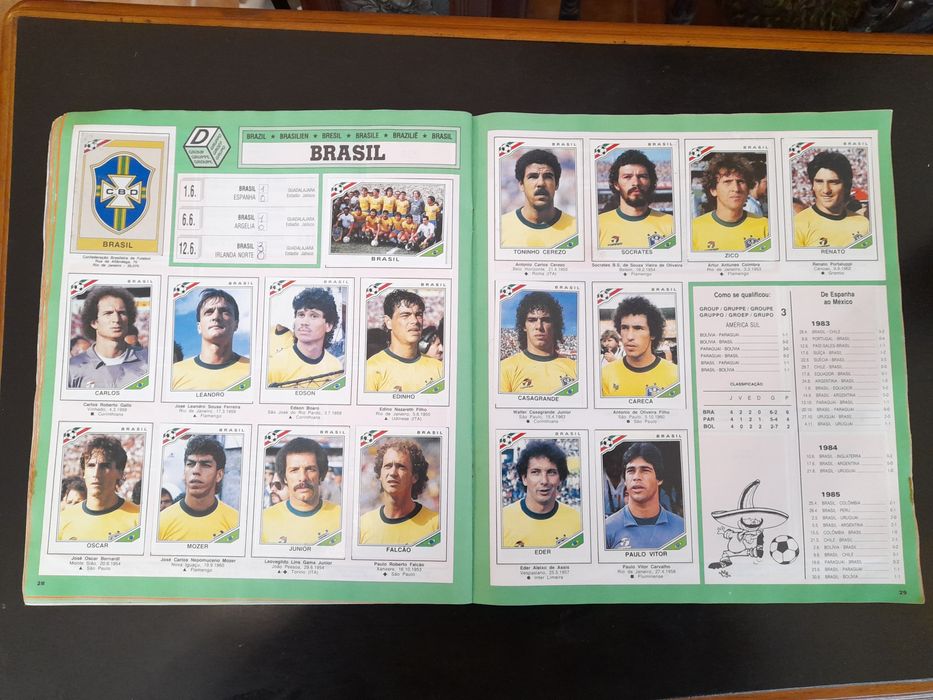 Caderneta Panini Mundial MEXICO 86 - Pique - completa - cromos Copa