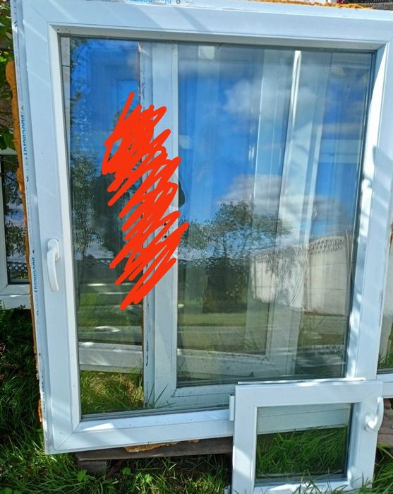 Okno jednoroczne z demontażu 115×140