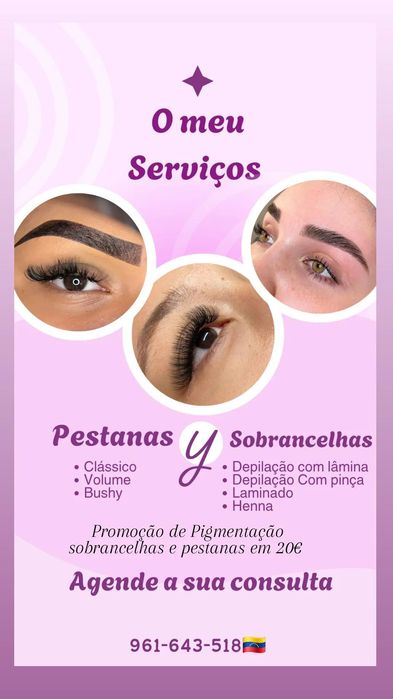 Pigmentação de sobrancelhas e pestanas