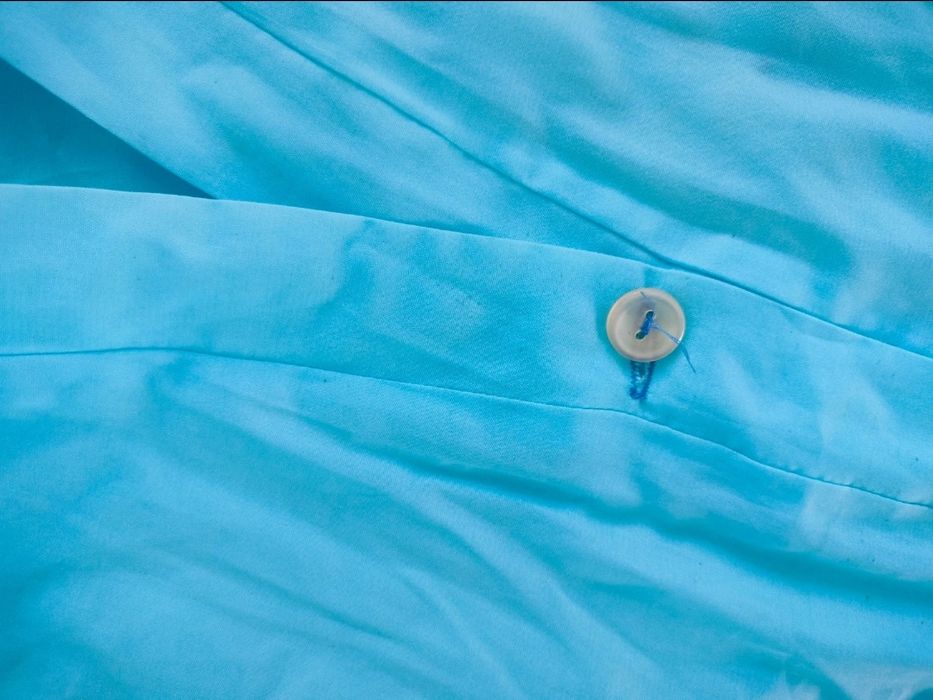 Koszula błękitna ręcznie haftowana true vintage