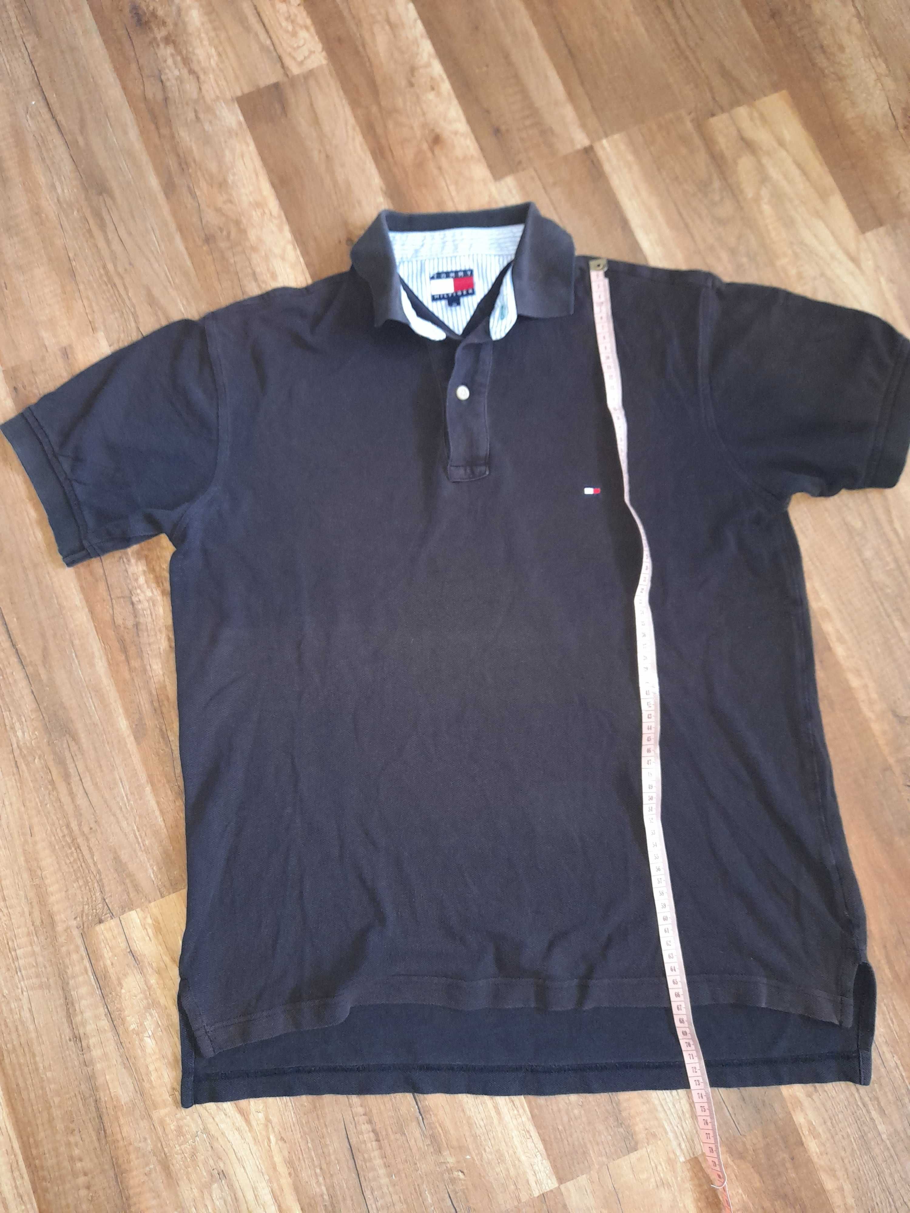 Tommy Hilfiger M koszulka polo brązowa t-shirt z kołnierzykiem męska
