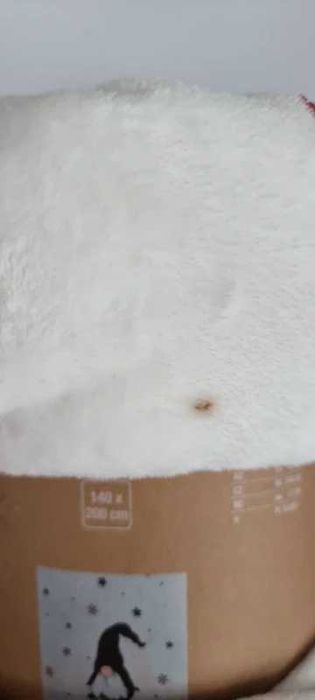 Koc świąteczny kratka skrzat 140x200