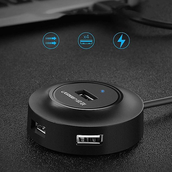 Ugreen Hub Usb2.0/4x Usb-a 480Mb/s 1m biały (cr106)