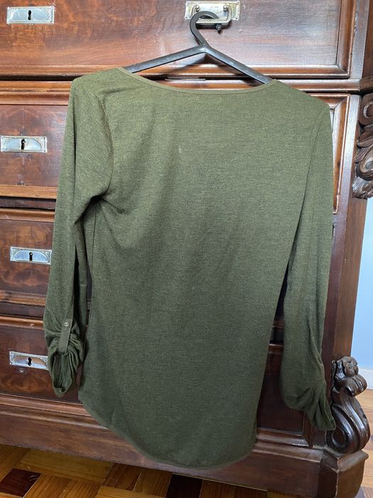 camisola verde bershka