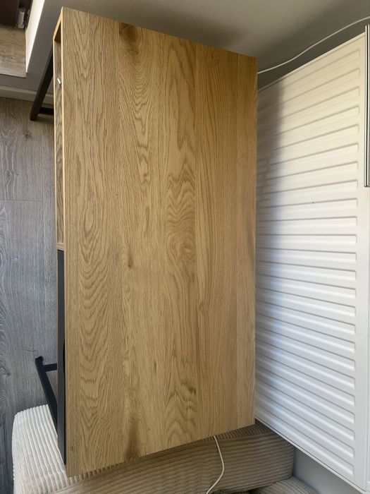 Biurko TRAPPEDAL 48x95 1 szuflada kolor ciepły dąb/czarny