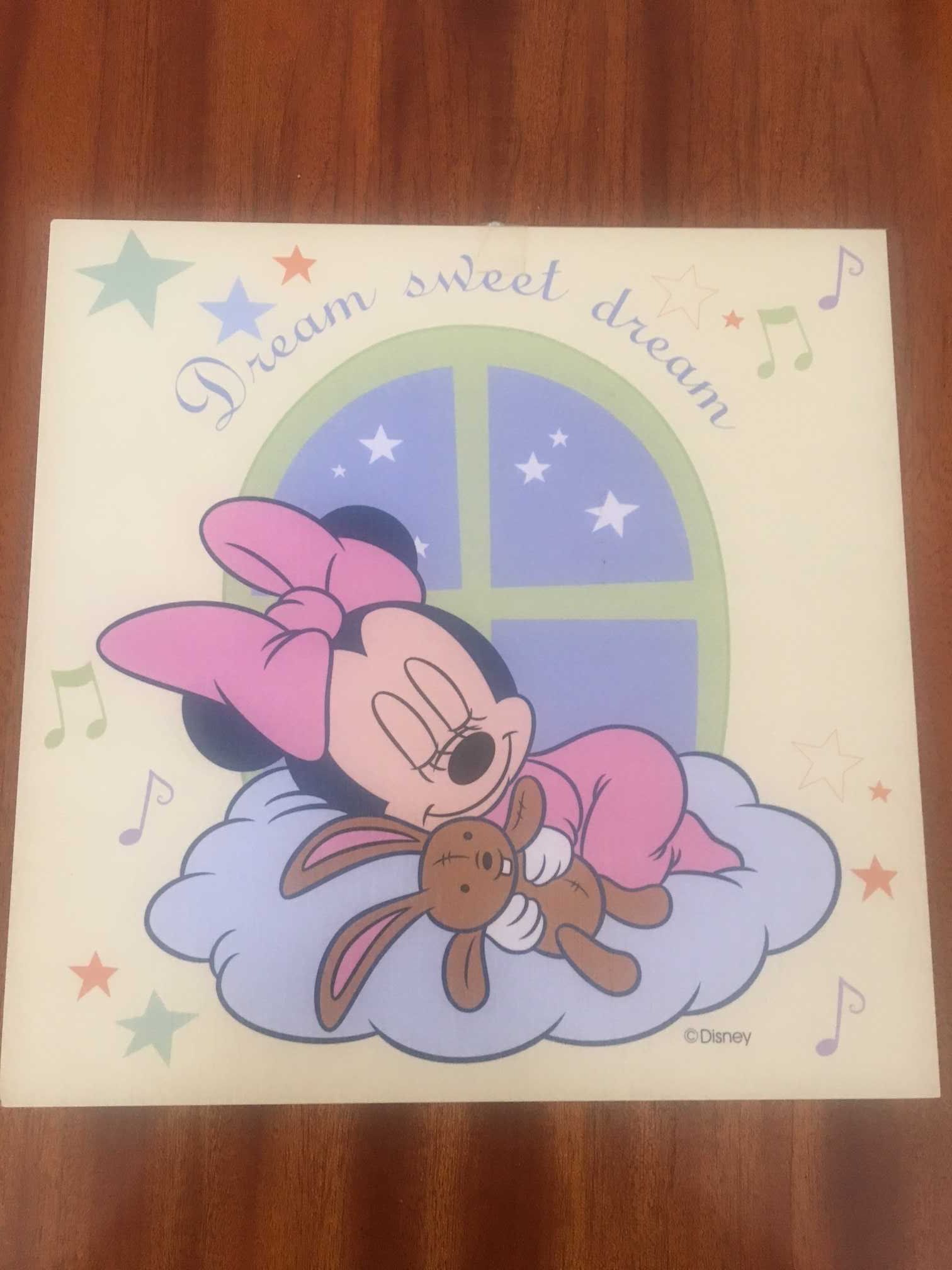 Lote 2 quadros decorativos da Disney (Minnie)  30x30 cm (novos)