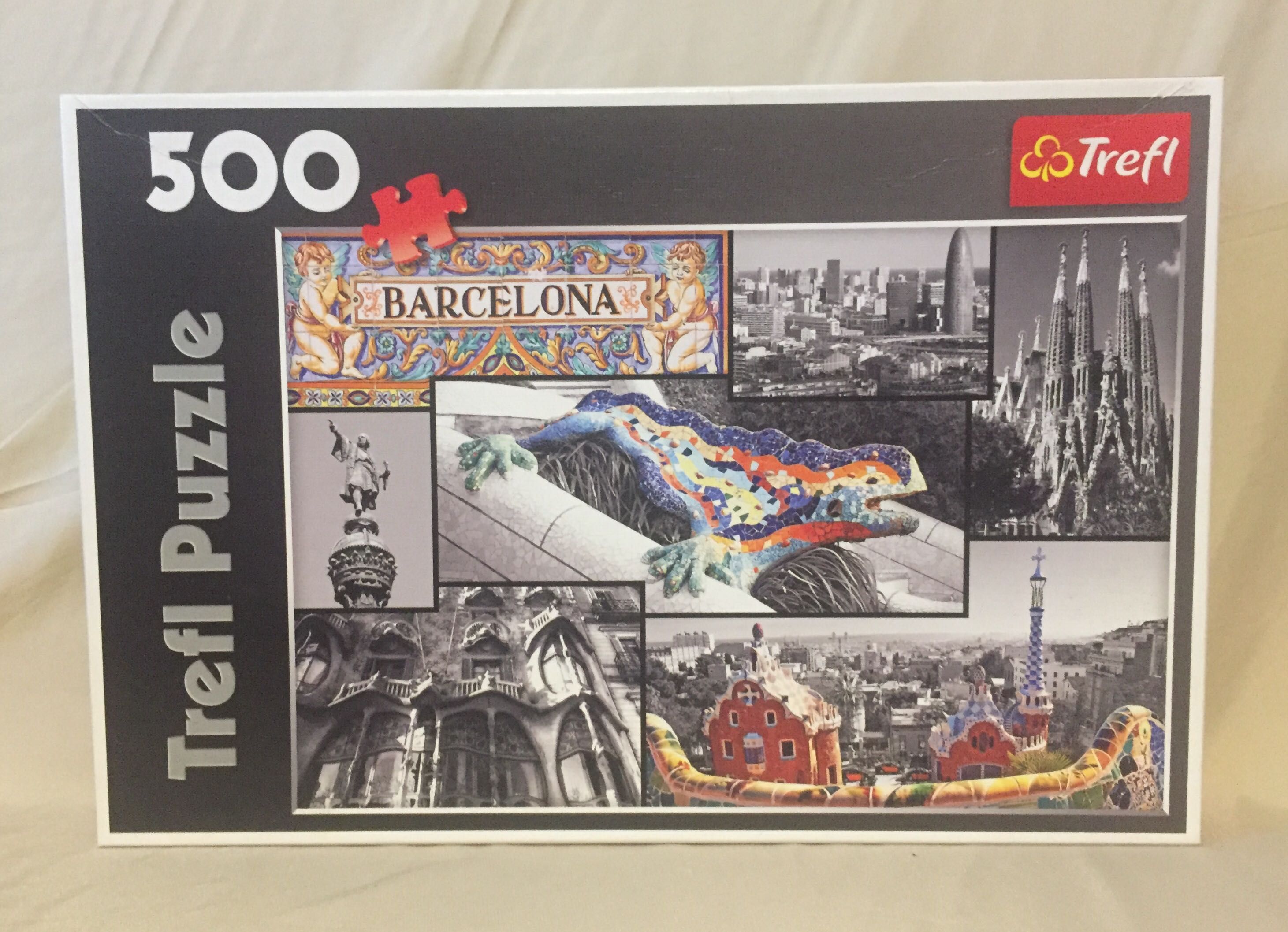 Puzzle Trefl 500, Kolaż Barcelona, Hiszpania, miasto