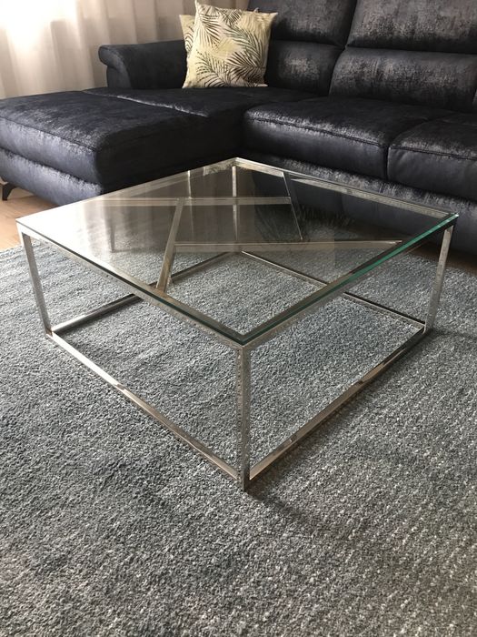 Stolik kawowy stal nierdzewna polerowana